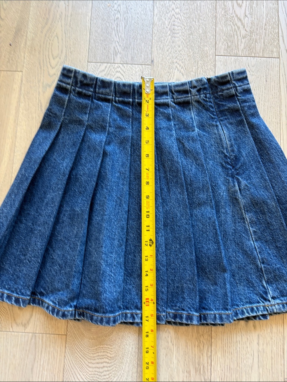Self-Portrait Blue Denim Sleeveless Vest and Pleated Skirt Set Size 4 - Picture 7 of 10